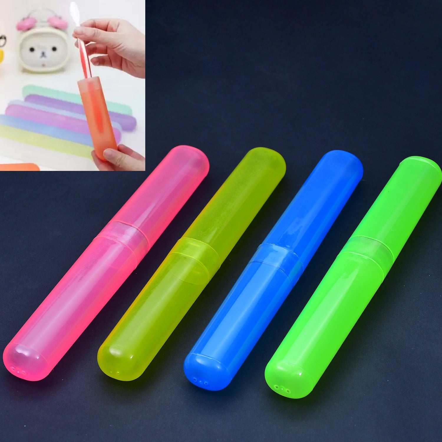 4968 4pc Plastic Toothbrush Cover, Anti Bacterial Toothbrush Container- Tooth Brush Travel Covers, Case, Holder, Cases DeoDap 4968 4pc Plastic Toothbrush Cover, Anti Bacterial Toothbrush Container- Tooth Brush Travel Covers, Case, Holder, Cases DeoDap